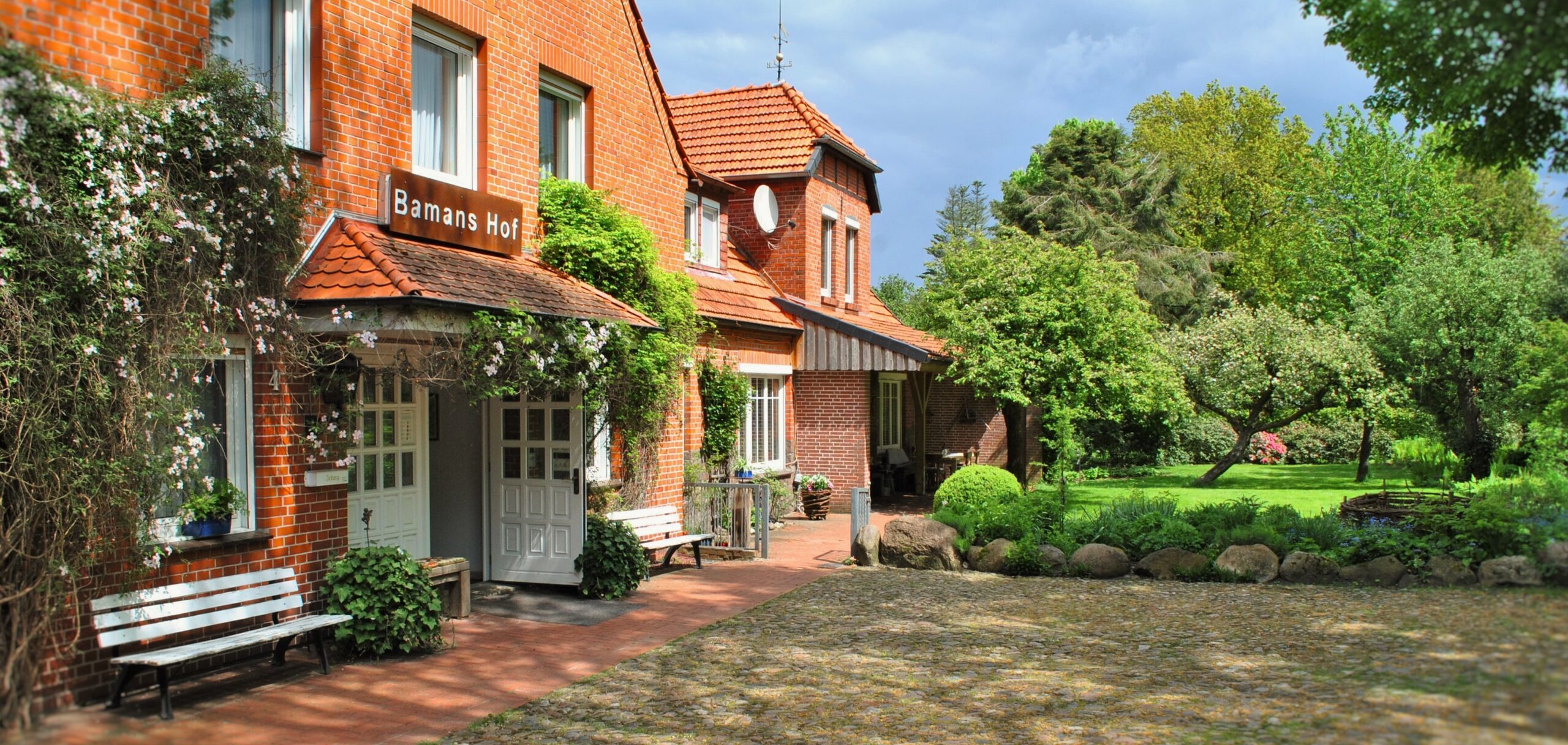 Blick auf Bamans Hof Landpension
