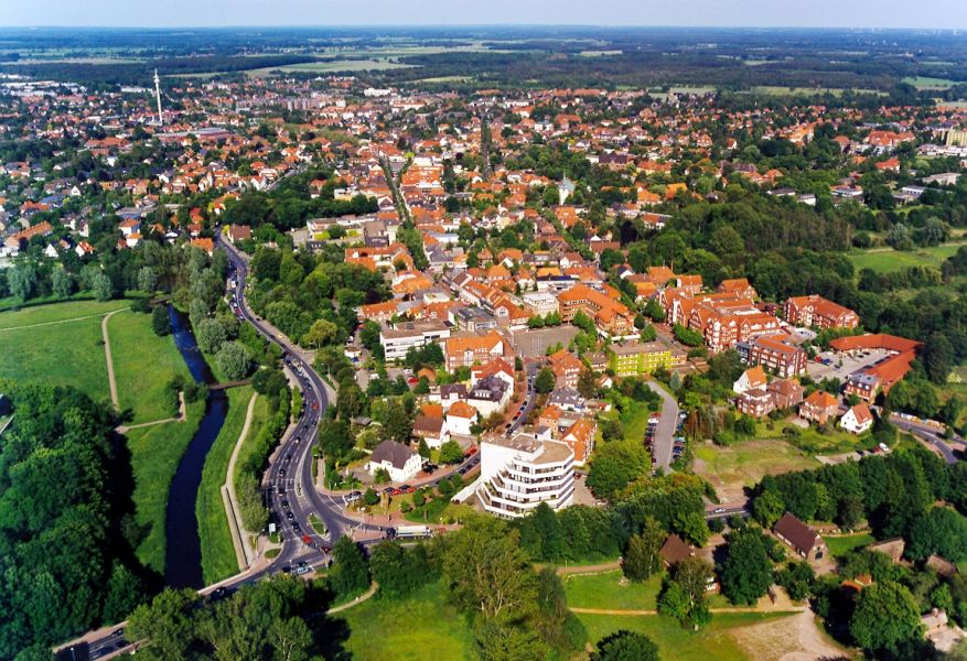 Luftbild der Stadt Rotenburg Wümme